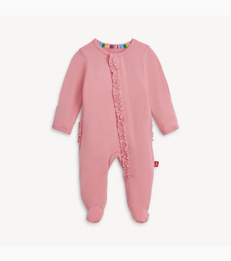 Tickled Pink Modal Footie w/ Ruffles