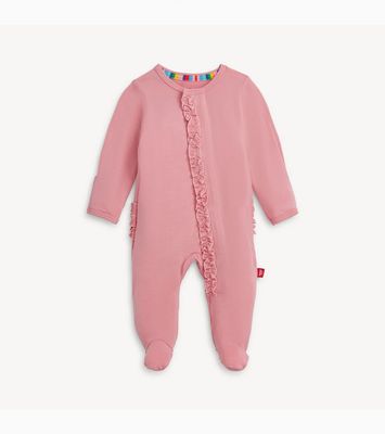 Tickled Pink Modal Footie w/ Ruffles