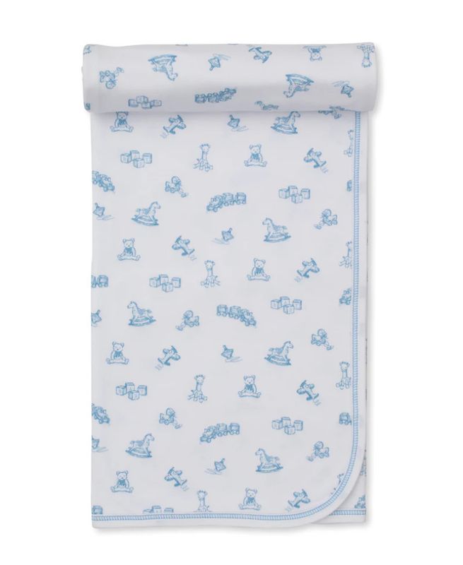 Vintage Toy Treasures Blanket - Light Blue