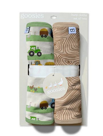 Farm Stripe Burp Cloth Set