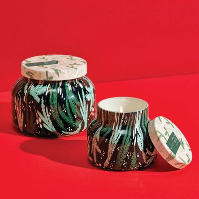 Crystal Pine Holiday Pattern Play Petite Candle