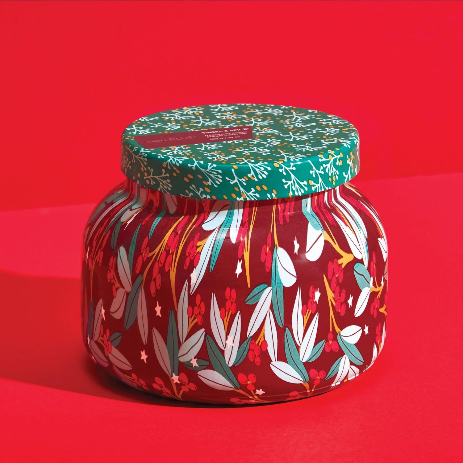 Tinsel &amp; Spice Holiday Pattern Play Petite Candle