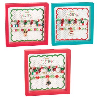 Christmas Beaded Bracelet Sets