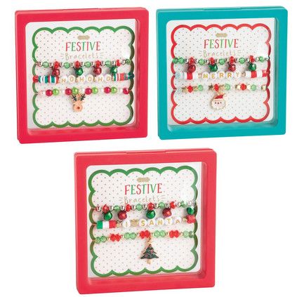 Christmas Beaded Bracelet Sets