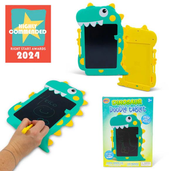 Green Dinosaur LCD Drawing Tablet