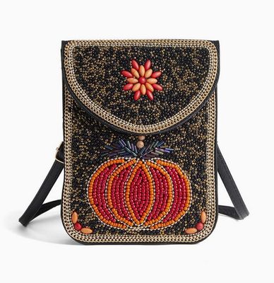 Artisan Beaded Crossbody - Pumpkin
