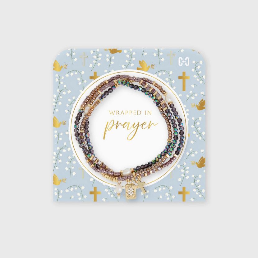 Wrapped in Prayer Bracelet-Purple Iri