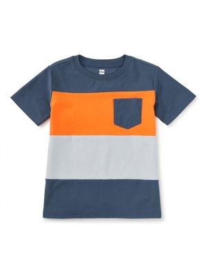 Colorblock Pocket Tee-Cornflower