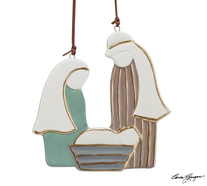 Holy Family Shaped Ceramic Ornament