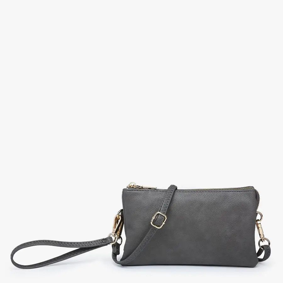 Riley 3 Compartment Crossbody- Charcoal