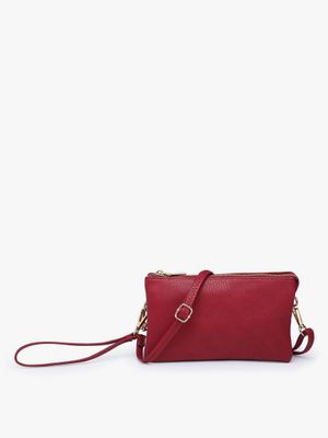 Riley 3 Compartment Crossbody/Wristlet - Wine