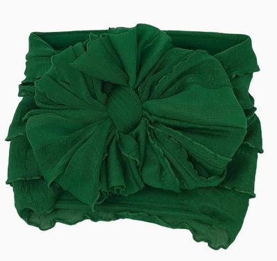 Christmas Green Ruffled Headband