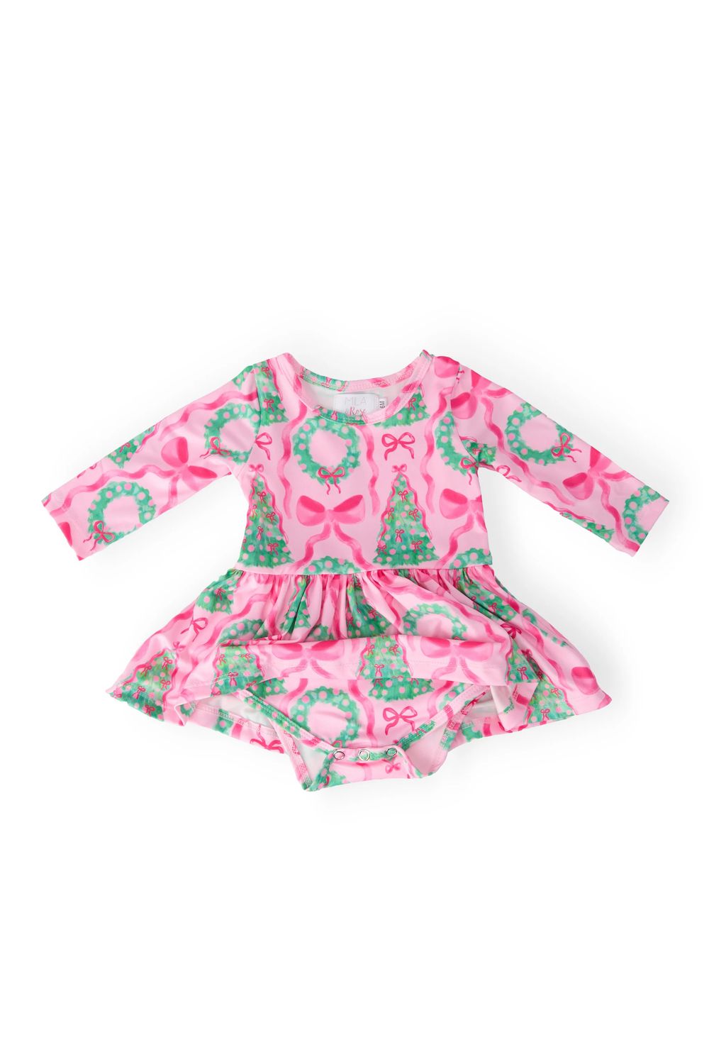 Jingle Bows L/S Pocket Twirl Bodysuit