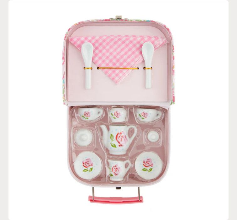 Pink Ceramic Tea Set