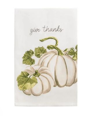 White Pumpkin Printed Towel