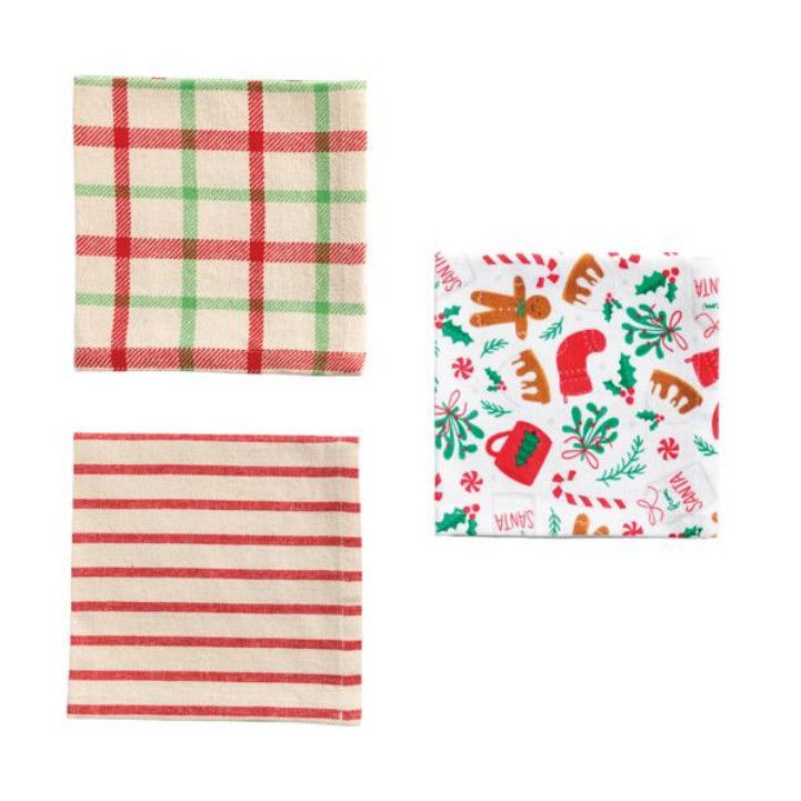 Reindeer Basket Towel Set