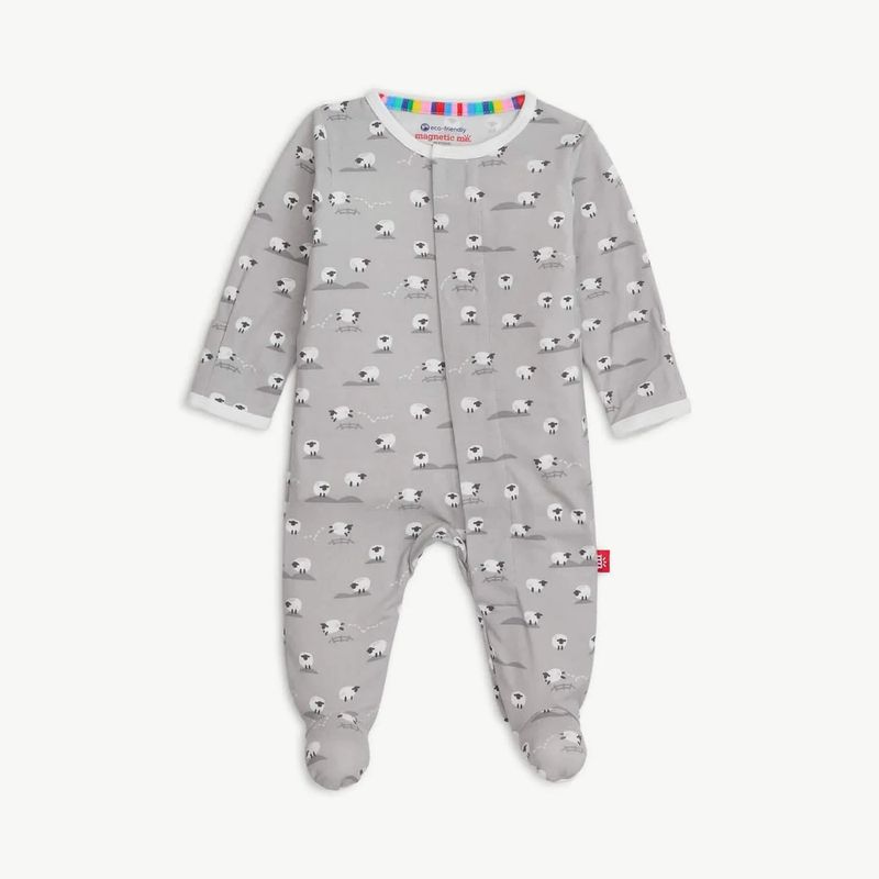 Baa Baa Baby Gray Modal Footie