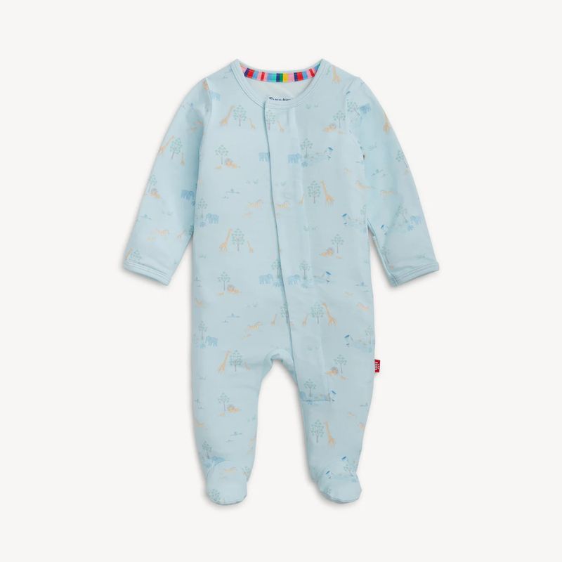 Serene Safari Blue Footie
