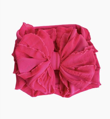 Neon Pink Ruffled Headband