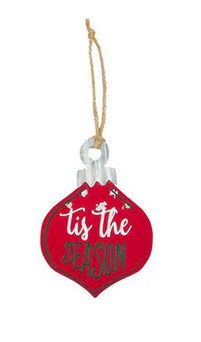 Tis the Season Tin Ornament