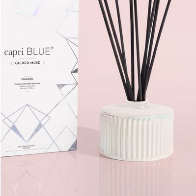 Volcano White Opal Gilded Reed Diffuser, 7.75 fl oz