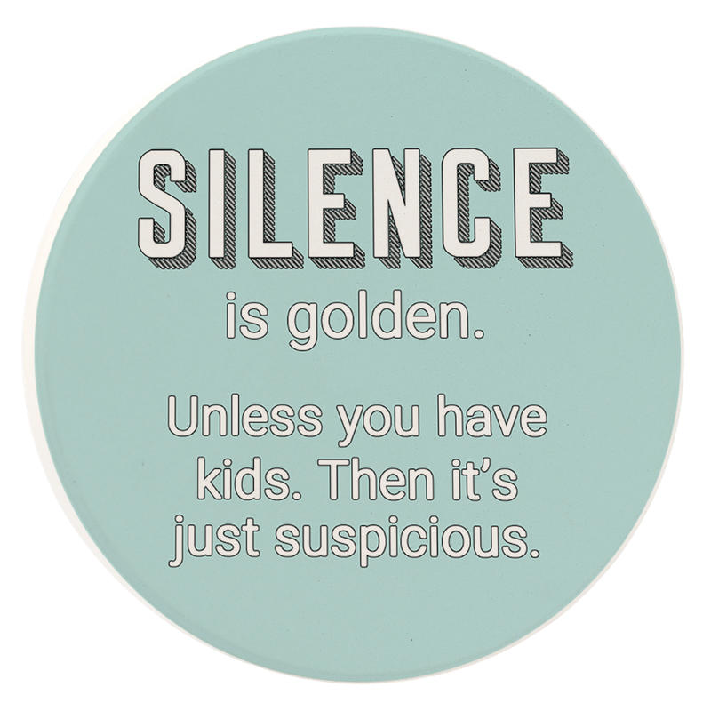 Silence is golden Car Coaster