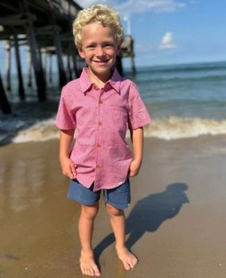 Newport Woven Shirt-Red/White Micro Plaid
