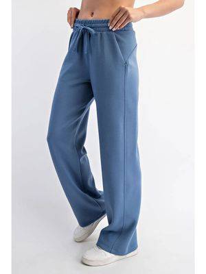 Modal Scuba Straight Pant - Paradise Blue