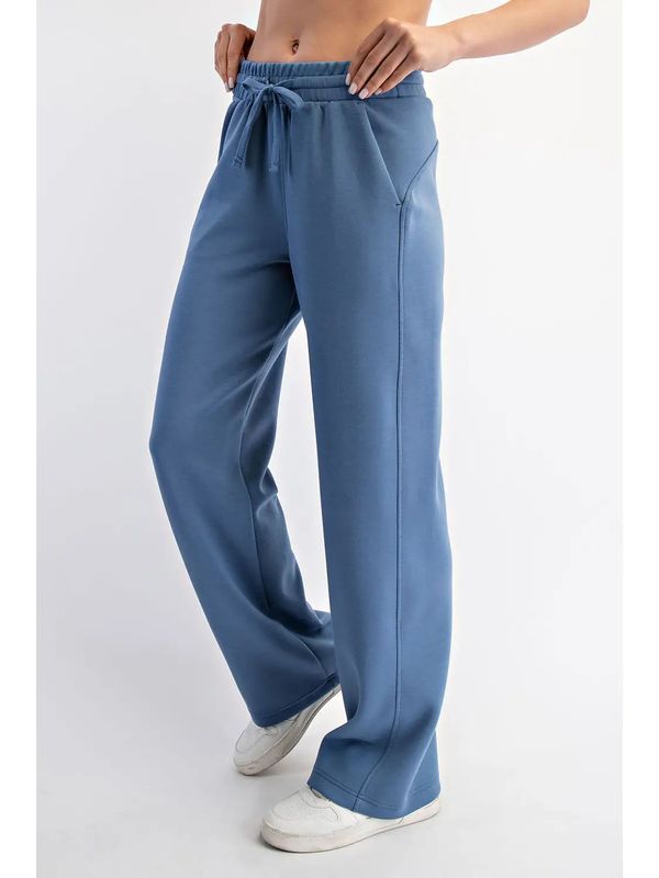 Modal Scuba Straight Pant - Paradise Blue