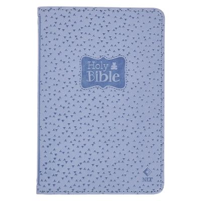 Bible Nlt Infant New Testament Faux Leather, Blue