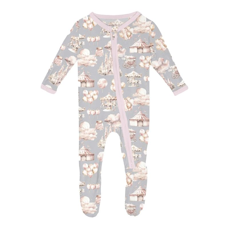 Bamboo Footie w/2way zipper  Dove Princess Dreams