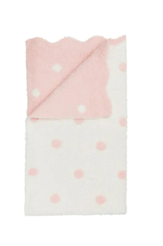 Pink Dot Chenille Blanket
