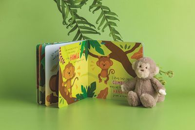 Day in the Life of Felix Book w/Plush Monkey attached