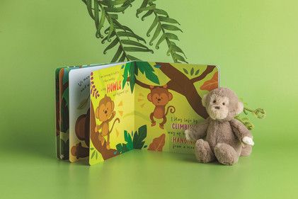 Day in the Life of Felix Book w/Plush Monkey attached