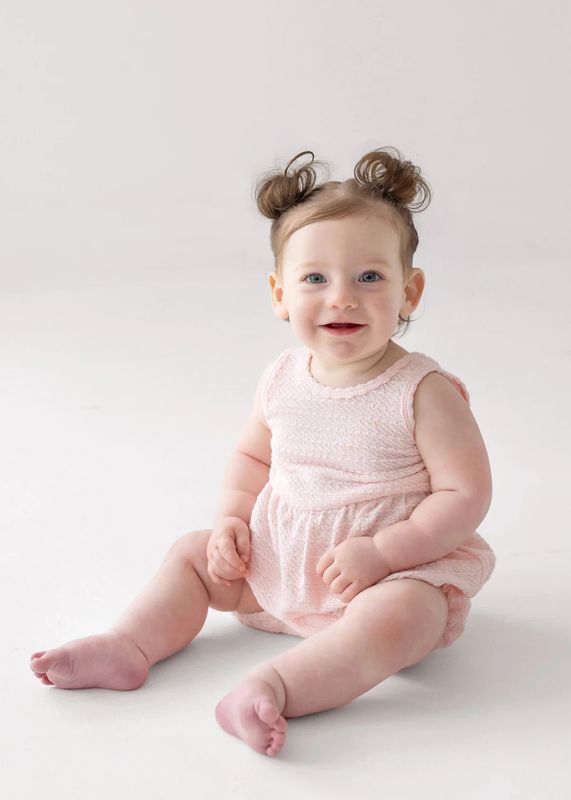 Pink Cloud Sleeveless Romper