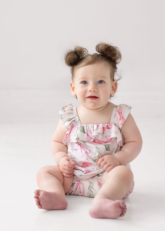 Rosie Ribbons Rompers Pink