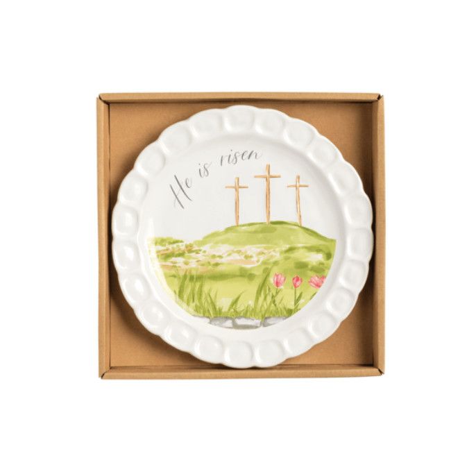 Easter Cross Plate-Boxed