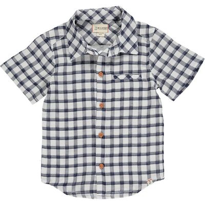 Newport Woven Shirt - Navy/ White Plaid
