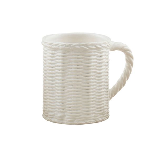 Woven Ceramic Mug, Color: Basket
