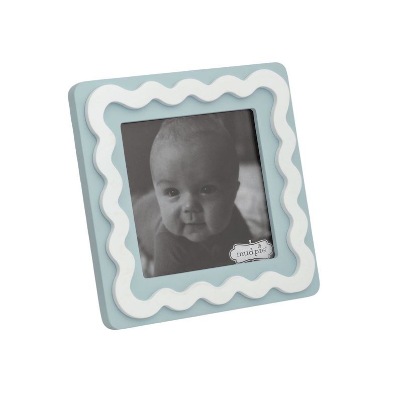 Square Blue Wood Frame