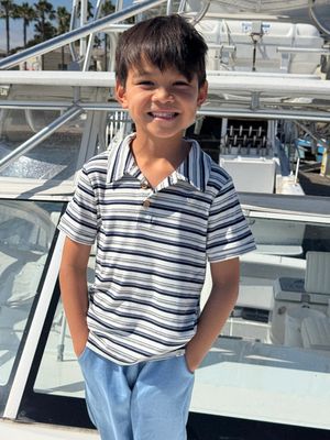 Shipping Polo - Navy/Multi Stripe