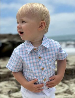 Helford Onesie - Pink/Blue Plaid