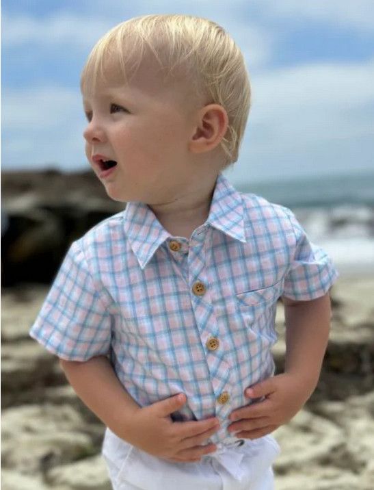 Helford Onesie - Pink/Blue Plaid