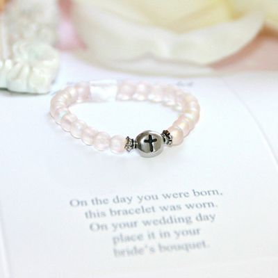 Infant Bracelet Pale Pink Poem -CJ 531