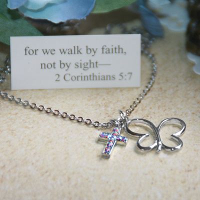 Butterfly "Faith" Necklace IN 515