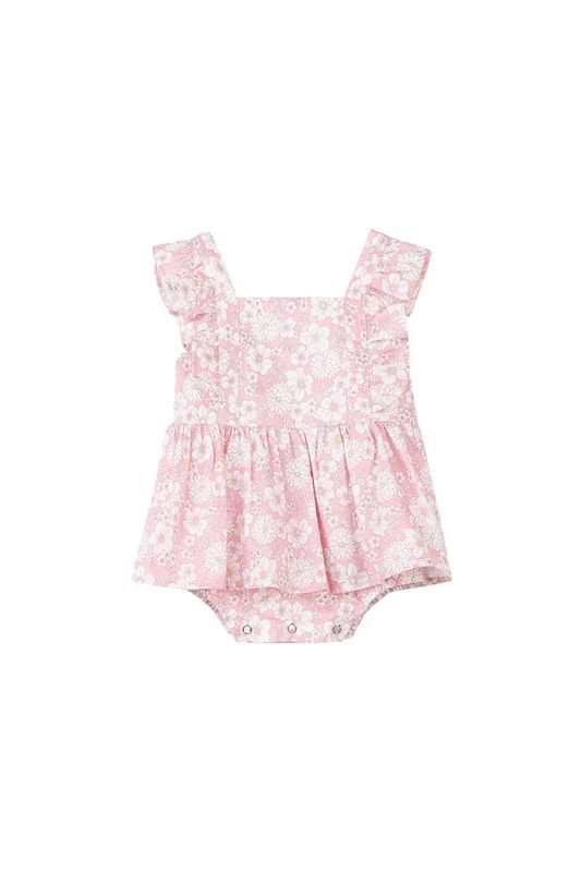 Pink Large Floral Casey Onesie Dress