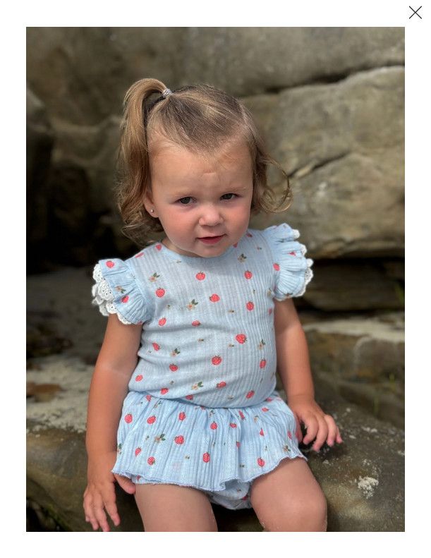 Amber 2 Piece Set - Blue Strawberry