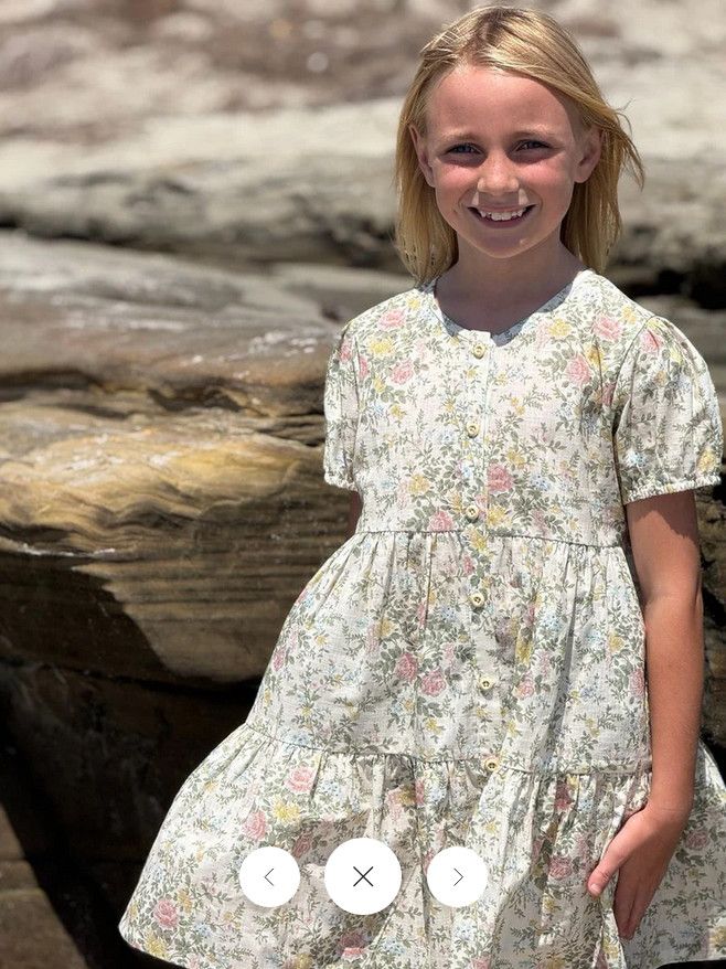 Blossom Dress - Cream Cottage Floral