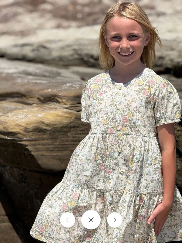 Blossom Dress - Cream Cottage Floral