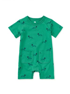 Double Pocket Baby Romper - Dachshunds